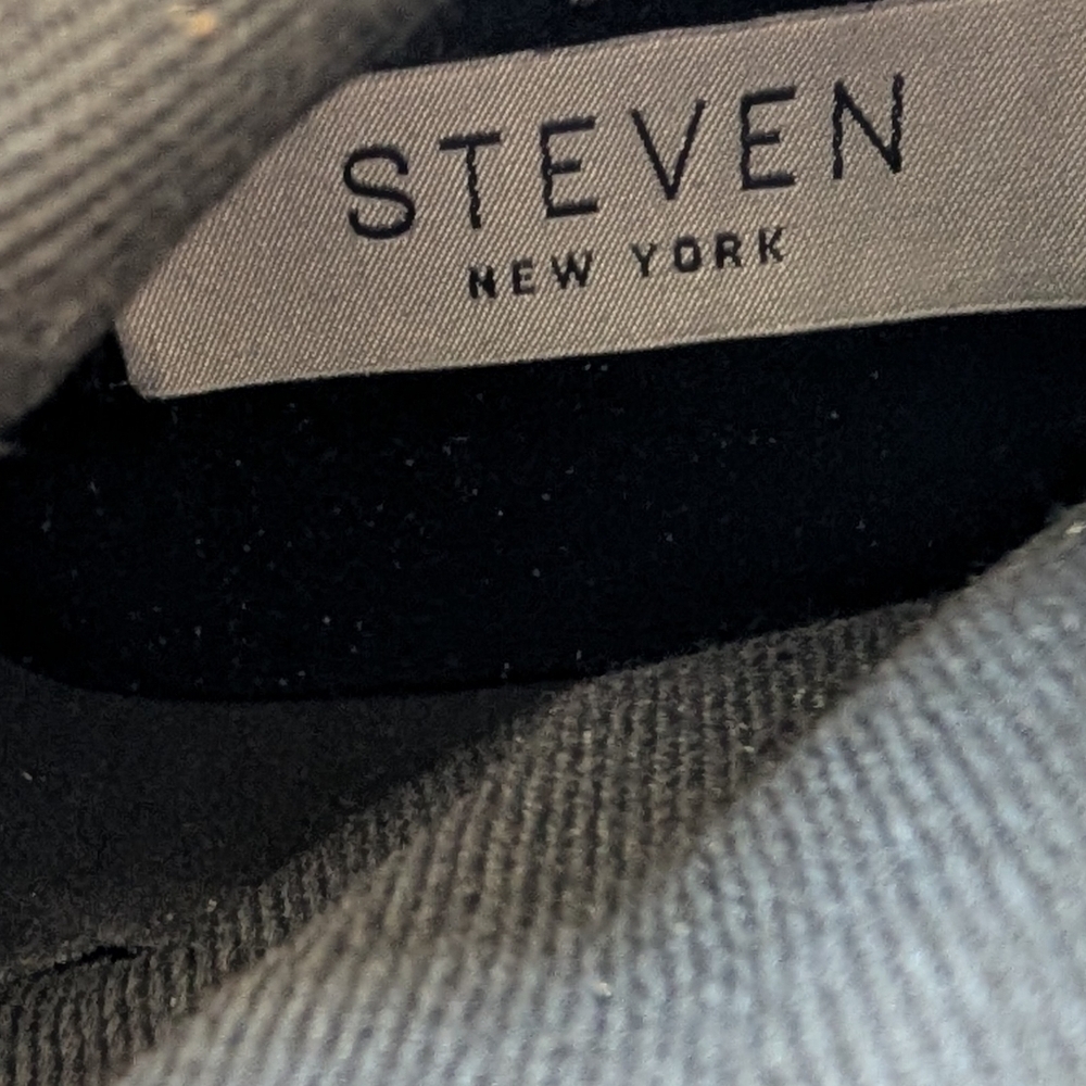 Steven New York Elegant Black Suede Heeled Boots - Picture 7 of 8
